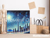 Toronto Digital Cityscape Print – Moonlight Skyline Wall Art, Instant Download