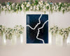 Custom UV Printed Wedding Wall Art with Neon Accent – Personalized Couple Silhouette
